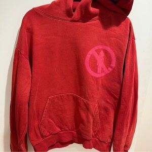 Travis Scott x Sp5der Hoodie. Red. Size M.